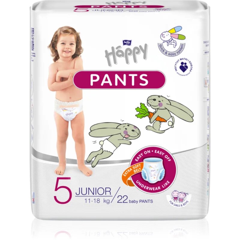 BELLA Baby Happy Pants еднократни пелени гащички Junior 11-18 kg 22 бр.