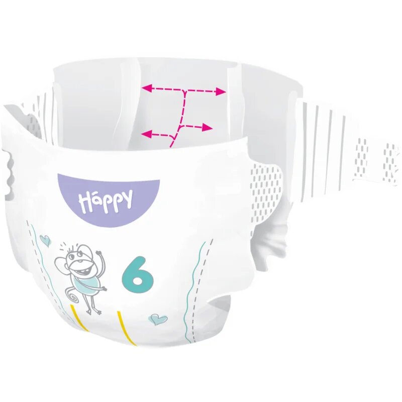 BELLA Baby Happy Soft&Delicate еднократни пелени с каналчета Junior Extra 15+ kg 48 бр.