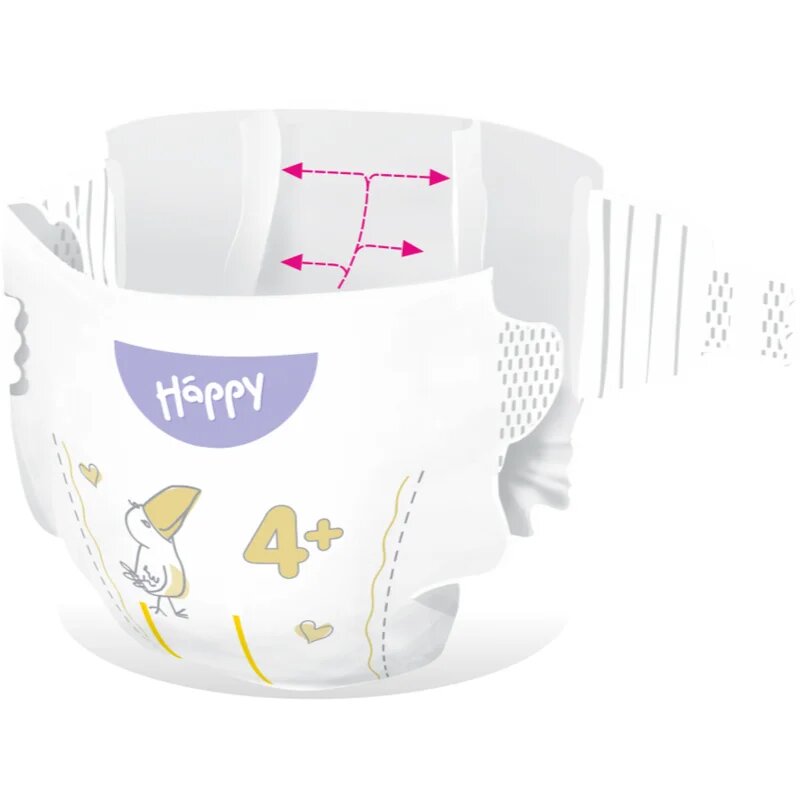 BELLA Baby Happy Soft&Delicate еднократни пелени с каналчета Maxi Plus 9-15 kg 56 бр.