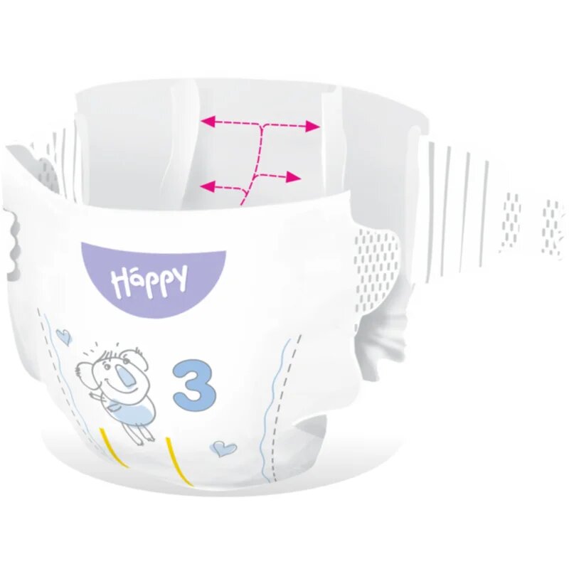 BELLA Baby Happy Soft&Delicate еднократни пелени с каналчета Midi 5-9 kg 70 бр.