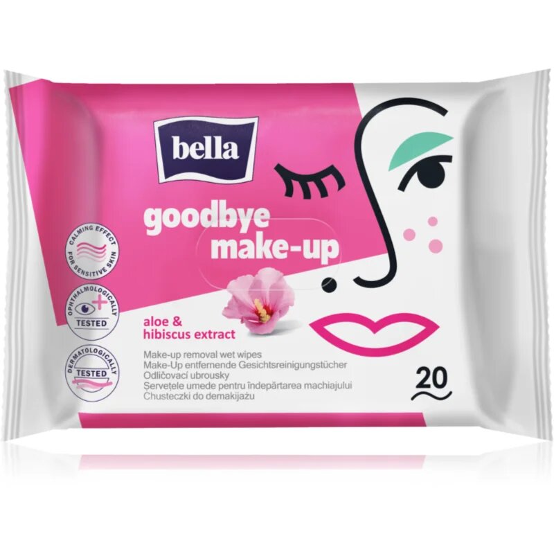 BELLA Make Up Aloe Vera кърпички за почистване на грим 20 бр.