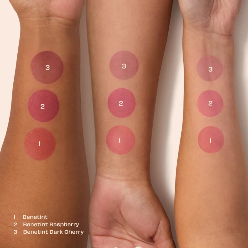 Benefit Benetint Cheek & Lip Stain течен руж за устни и скули цвят Raspberry 6 мл.