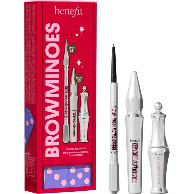 Benefit BROWminoes комплект за вежди цвят 3.5 Medium Brown 1 бр.