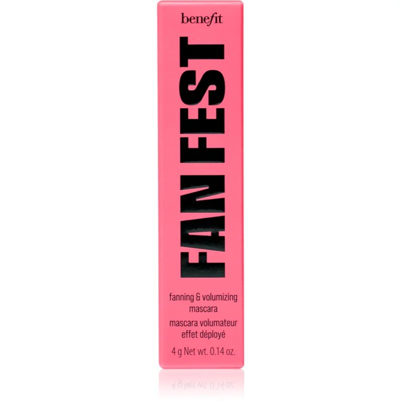 Benefit Fan Fest Fanning & Volumizing Mascara Mini спирала за обем и сгъстяване на миглите цвят Hyper Black 4 гр.