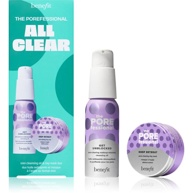 Benefit The POREfessional All Clear – Cleansing Oil & Clay Mask Duo Set комплект за грижа за лице