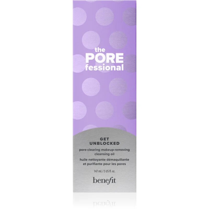 Benefit The POREfessional Get Unblocked почистващо и премахващо грима масло за изглаждане на кожата и минимизиране на порите 147 мл.