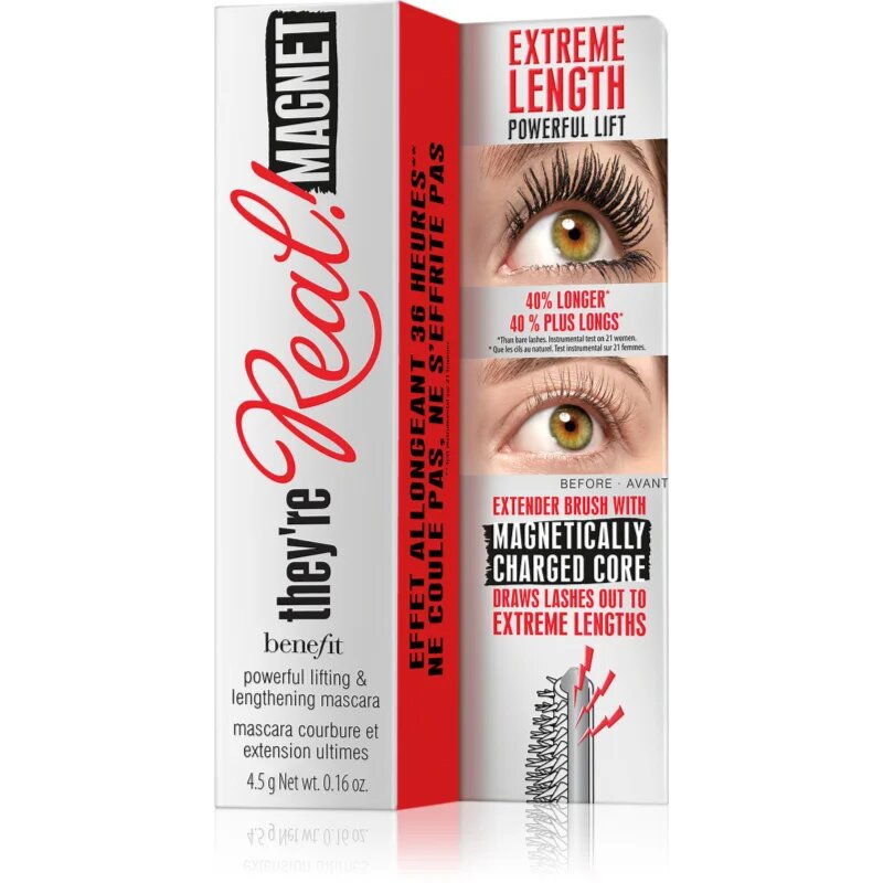 Benefit They're Real! Magnet Mascara Mini спирала за екстра дължина цвят Black 45 гр.