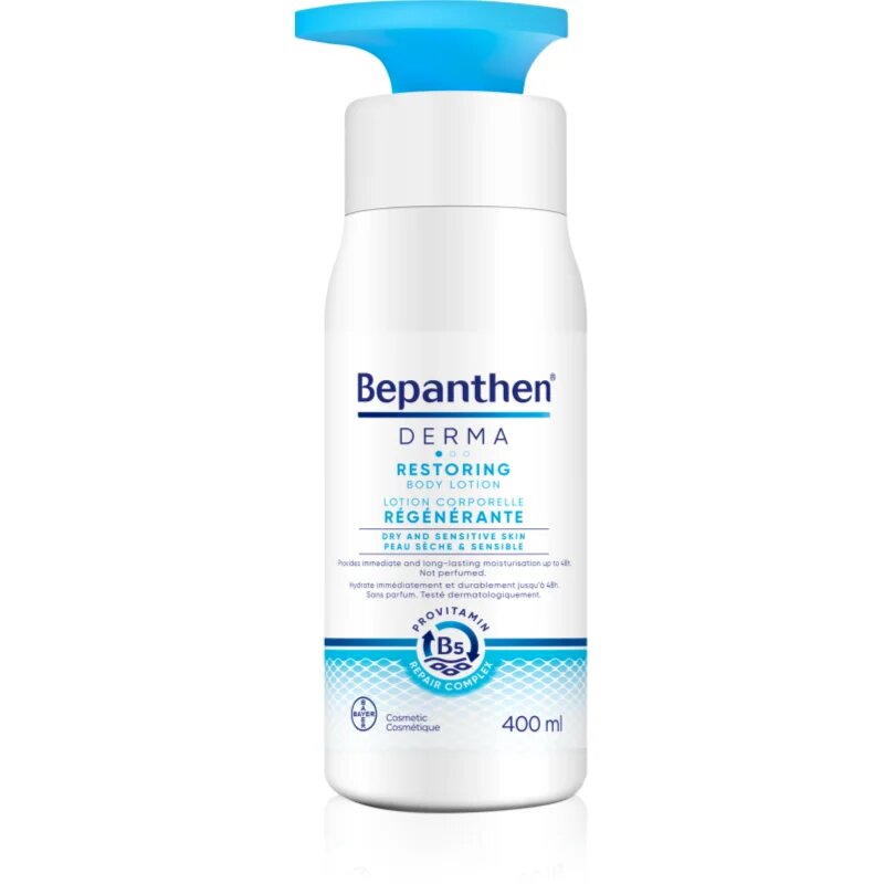 Bepanthen DERMA Restoring Body Lotion тоалетно мляко за тяло за суха и чувствителна кожа 400 мл.