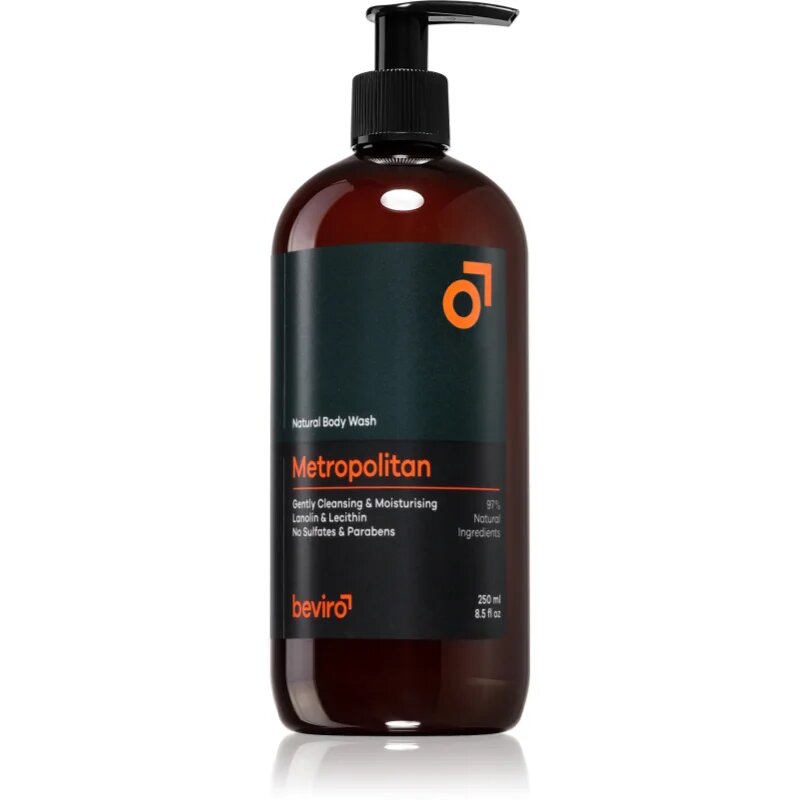Beviro Natural Body Wash Metropolitan душ-гел за мъже 250 мл.