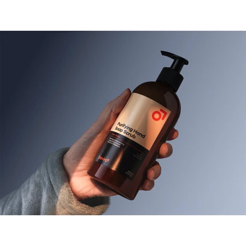 Beviro Purifying Hand Soap Scrub почистващ сапун с пилинг ефект Zesty Vetiver 500 мл.