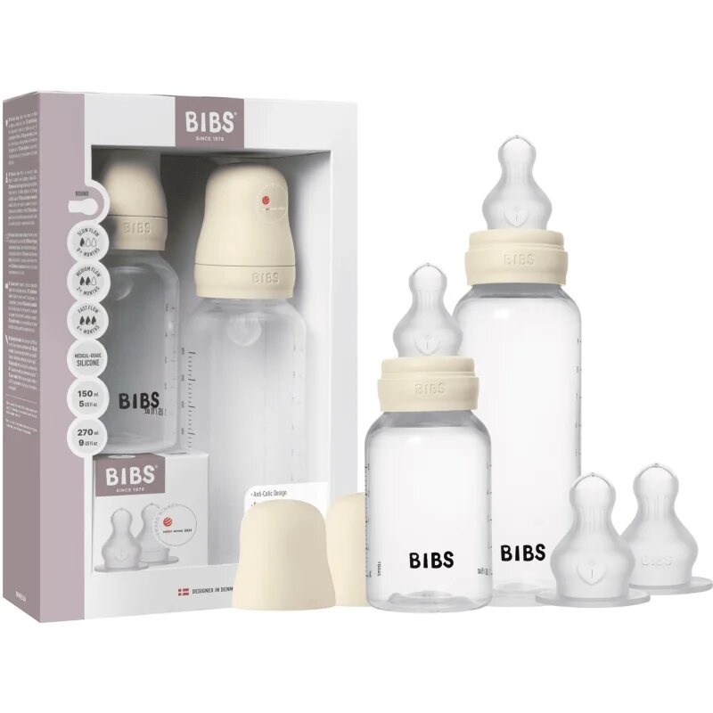 BIBS Anti-Colic Baby Bottle Set шише против колики със силиконов биберон