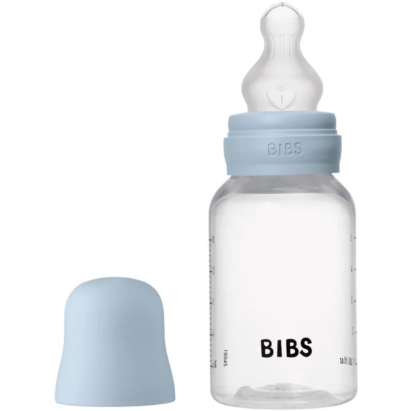 BIBS Anti-Colic Baby Bottle Silicone шише против колики със силиконов биберон Baby Blue 1 бр.