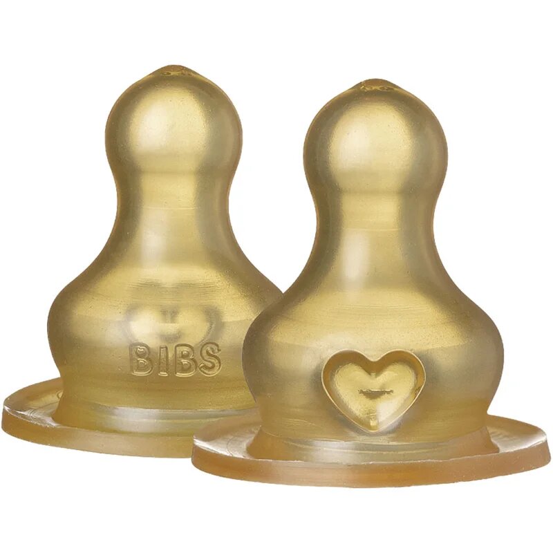 BIBS Baby Glass Bottle Rubber Nipple биберон за шише Fast Flow 2 бр.