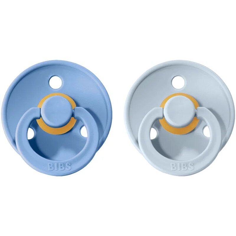 BIBS Colour Natural Rubber Size 2: 6+ months биберон Sky Blue / Baby Blue 2 бр.