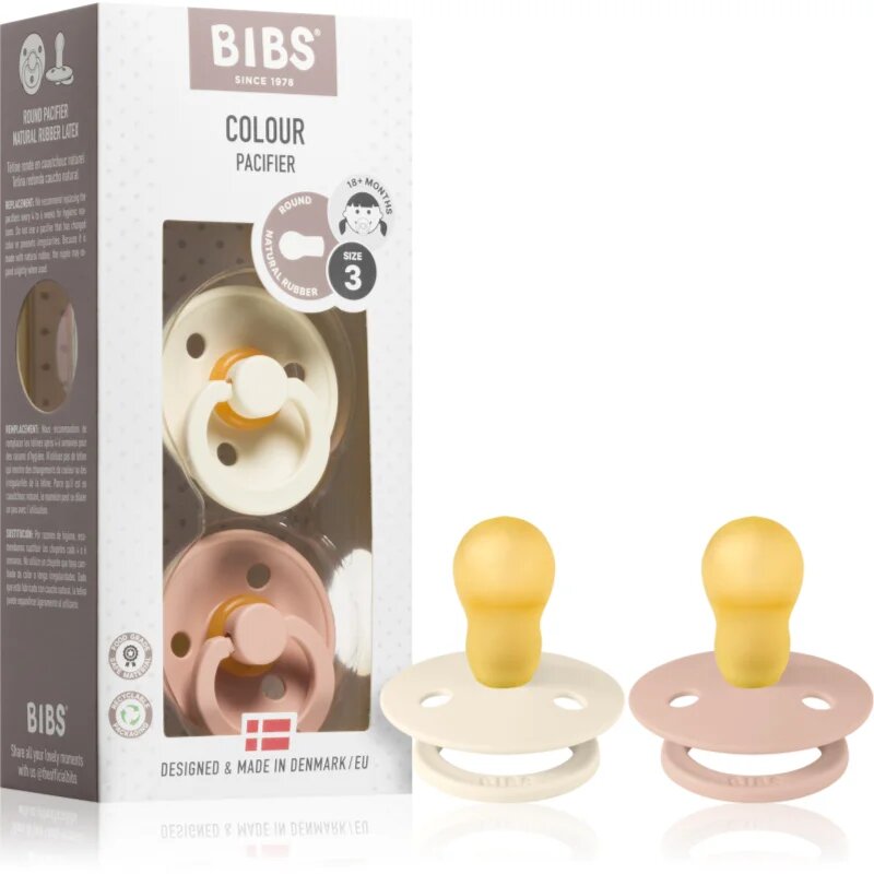 BIBS Colour Symmetrical 18+ months биберон Ivory / Blush 2 бр.