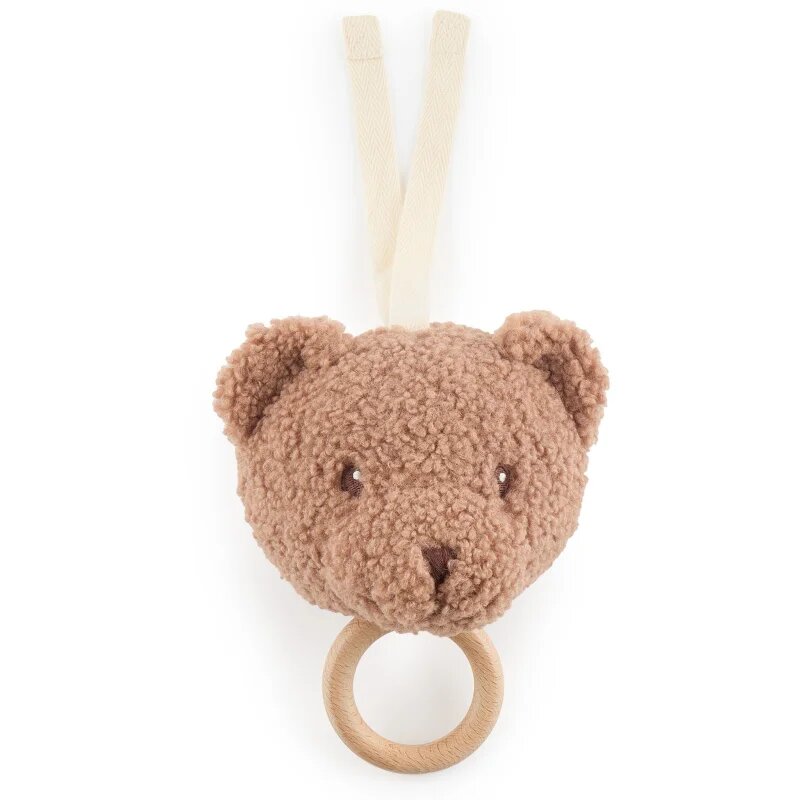 Bieco Musical Toy Bear Mika контрастна играчка за окачане с мелодия 1 бр.