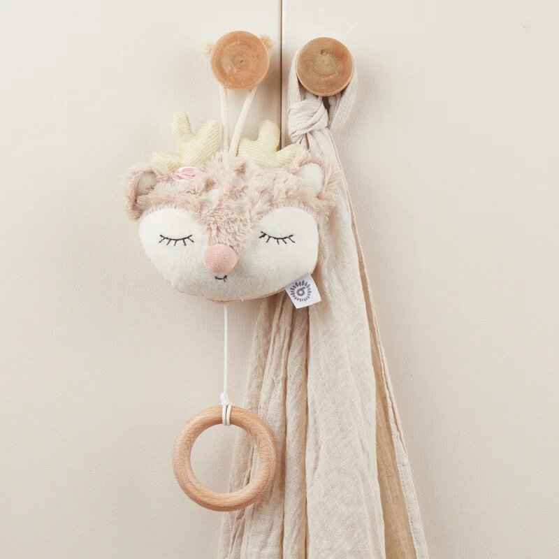 Bieco Musical Toy Fawn Ella контрастна играчка за окачане с мелодия 0 m+ 1 бр.