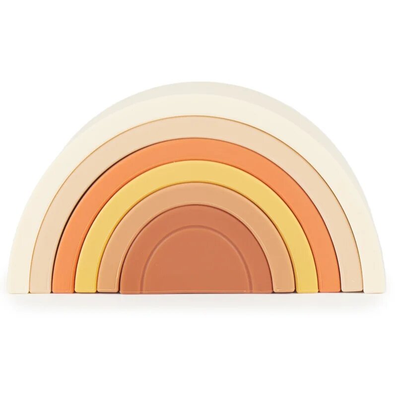 Bieco Silicone Rainbow дъга за сглобяване 12 m+ Chocolate Bliss 6 бр.