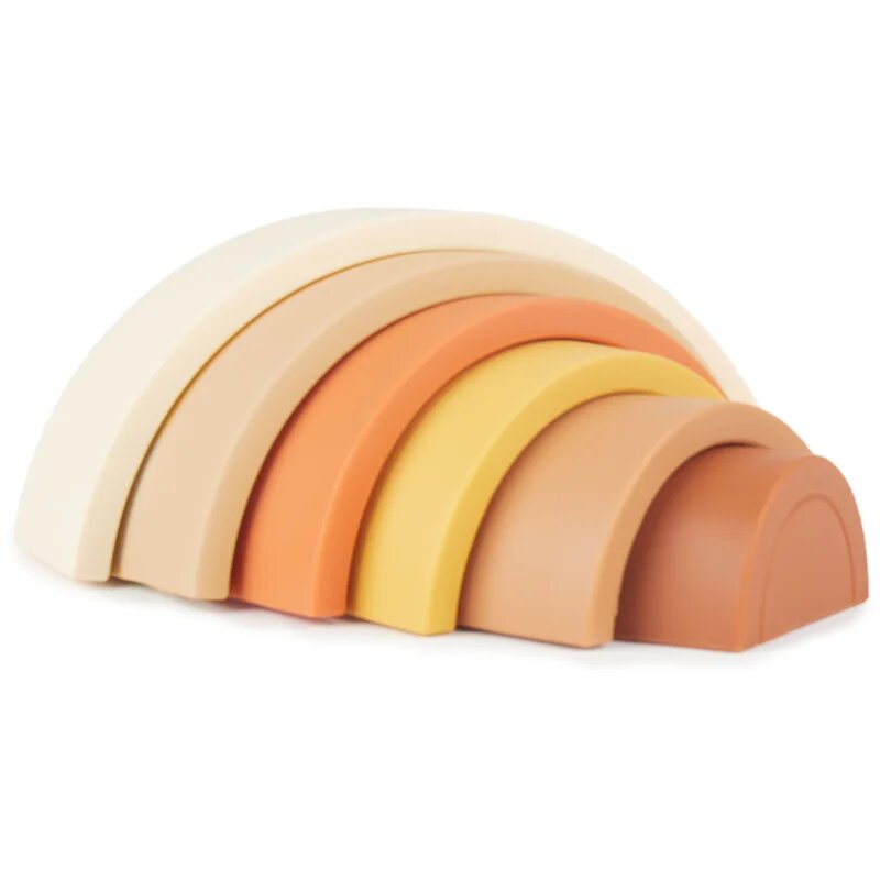 Bieco Silicone Rainbow дъга за сглобяване 12 m+ Chocolate Bliss 6 бр.