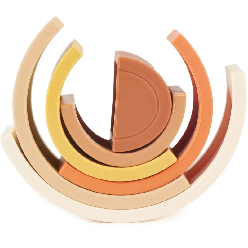 Bieco Silicone Rainbow дъга за сглобяване 12 m+ Chocolate Bliss 6 бр.