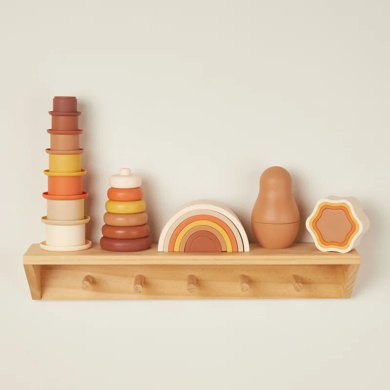 Bieco Silicone Rainbow дъга за сглобяване 12 m+ Chocolate Bliss 6 бр.