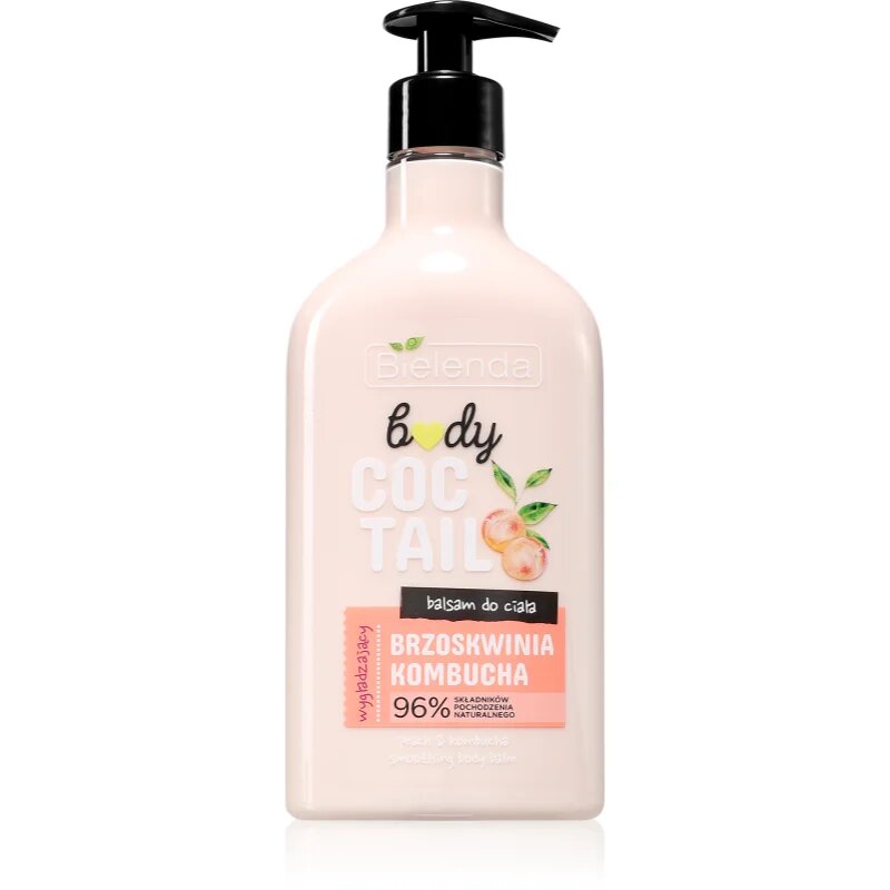 Bielenda Body Coctail Peach + Kombucha хидратиращо мляко за тяло с ревитализиращ ефект 400 мл.
