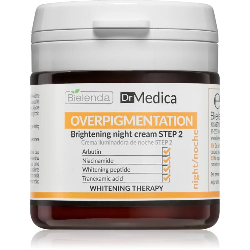 Bielenda Dr Medica Overpigmentation озаряващ нощен крем за кожа с хиперпигментация 50 мл.