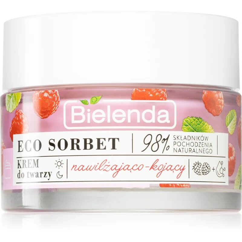 Bielenda Eco Sorbet Raspberry хидратиращ и успокояващ крем за лице 50 мл.