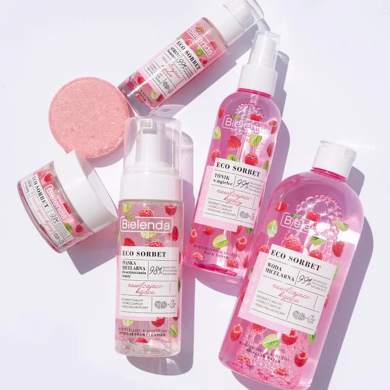 Bielenda Eco Sorbet Raspberry хидратиращ и успокояващ крем за лице 50 мл.
