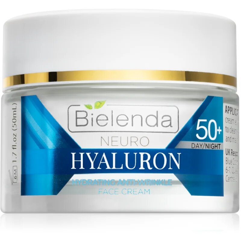 Bielenda Neuro Hyaluron хидратиращ крем за лице дневен и нощен 50+ 50 мл.