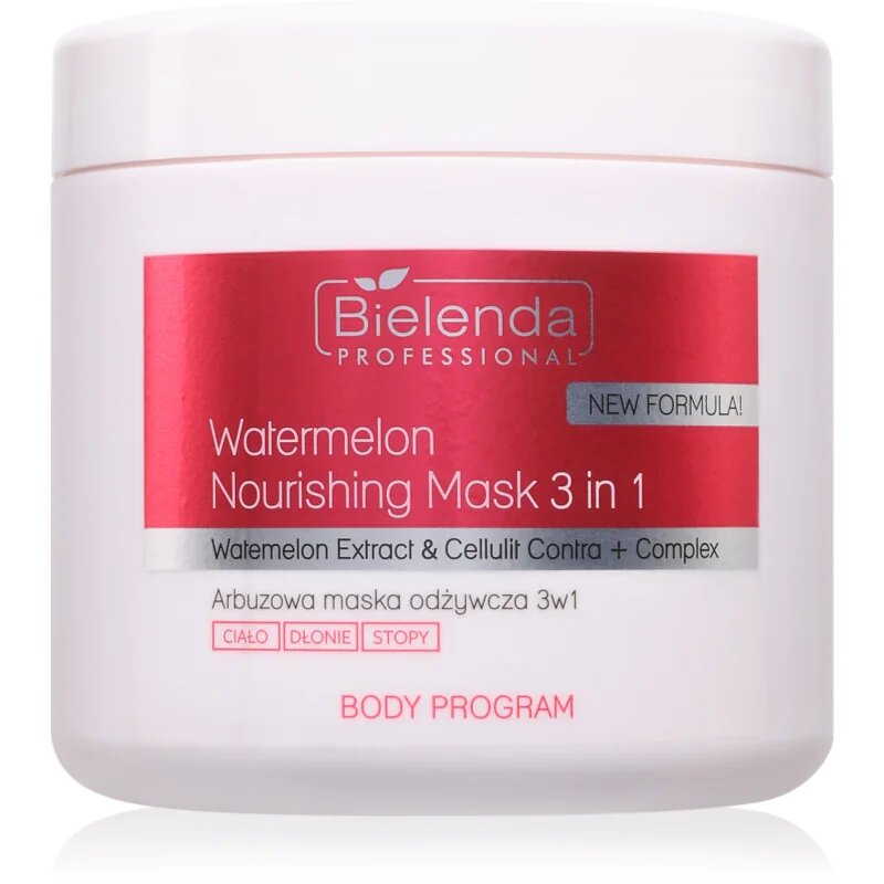Bielenda Professional Body Program Watermelon Nourishing Mask 3in1 интензивно хидратираща и подхранваща маска за тяло 600 мл.