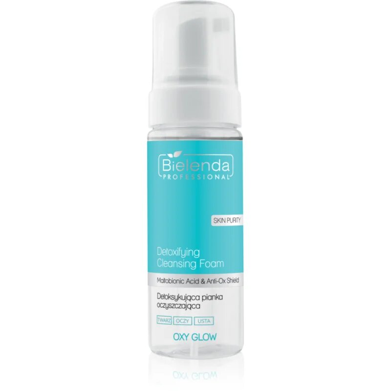 Bielenda Professional Oxy Glow озаряваща почистваща пяна с детокс ефект 160 мл.