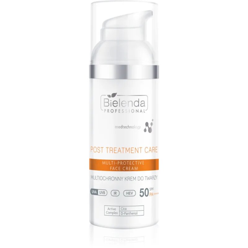Bielenda Professional Post Treatment Care Multi-Protective Face Cream защитен крем SPF 50 50 мл.