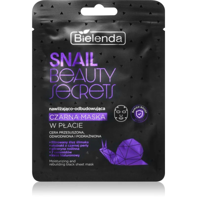 Bielenda Snail Beauty Secrets хидратираща платнена маска за суха и раздразнена кожа 1 бр.