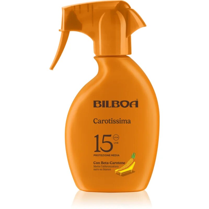 Bilboa Carotissima Trigger слънцезащитен спрей с бета каротин SPF 15 250 мл.