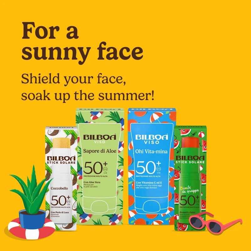 Bilboa Sapore di Aloe Viso слънцезащитен крем с алое вера SPF 50+ 40 мл.
