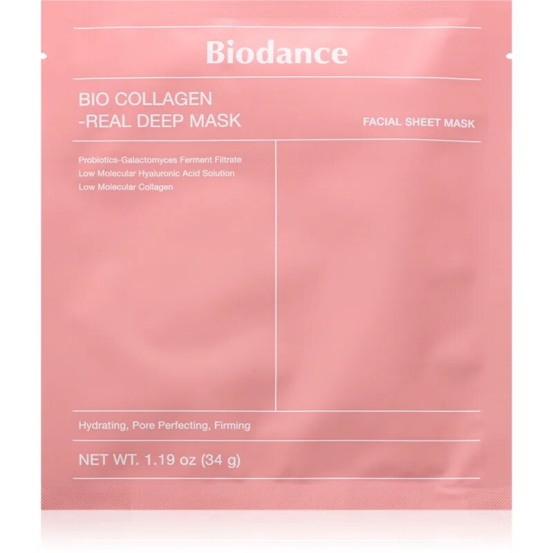 Biodance Bio-Collagen Real Deep Mask интензивна хидрогелна маска за хидратиране на кожата и минимизиране на порите 34 гр.