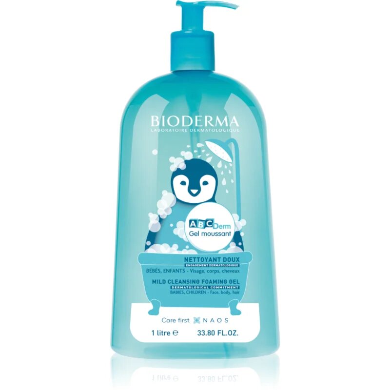 Bioderma ABC Derm Mild Cleansing Foaming Gel душ гел за деца 1000 мл.