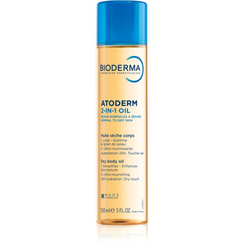 Bioderma Atoderm 2-in-1 Oil интензивно подхранващо масло за суха кожа 150 мл.