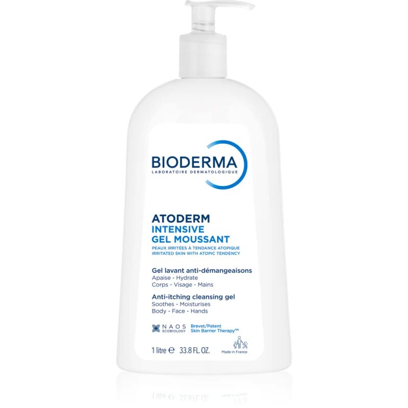 Bioderma Atoderm Intensive Gel Moussant подхранващ гел-пяна за много суха чуствителна и атопична кожа 1000 мл.