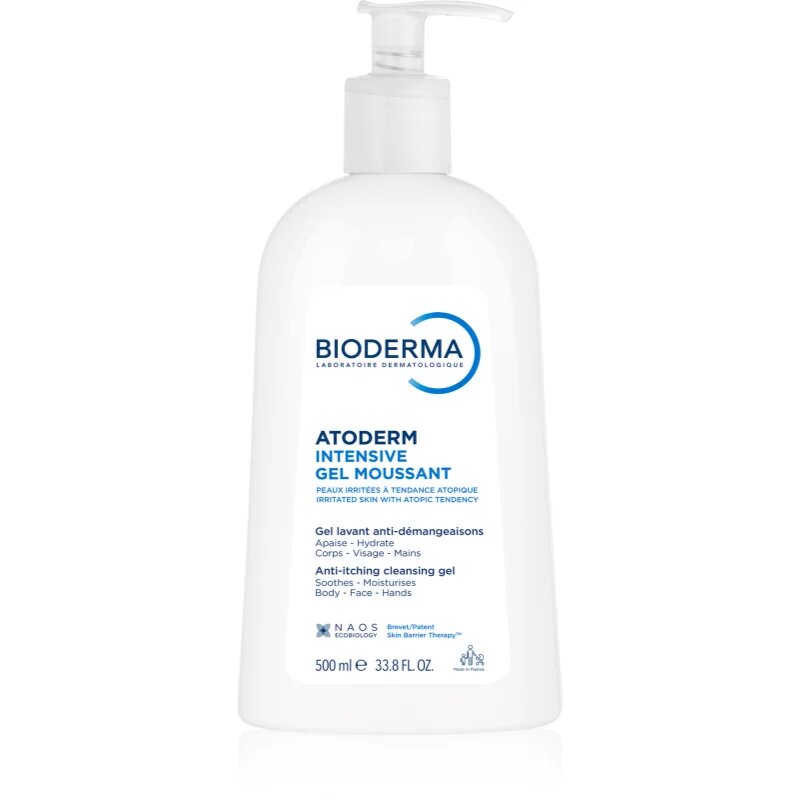 Bioderma Atoderm Intensive Gel Moussant подхранващ гел-пяна за много суха чуствителна и атопична кожа 500 мл.