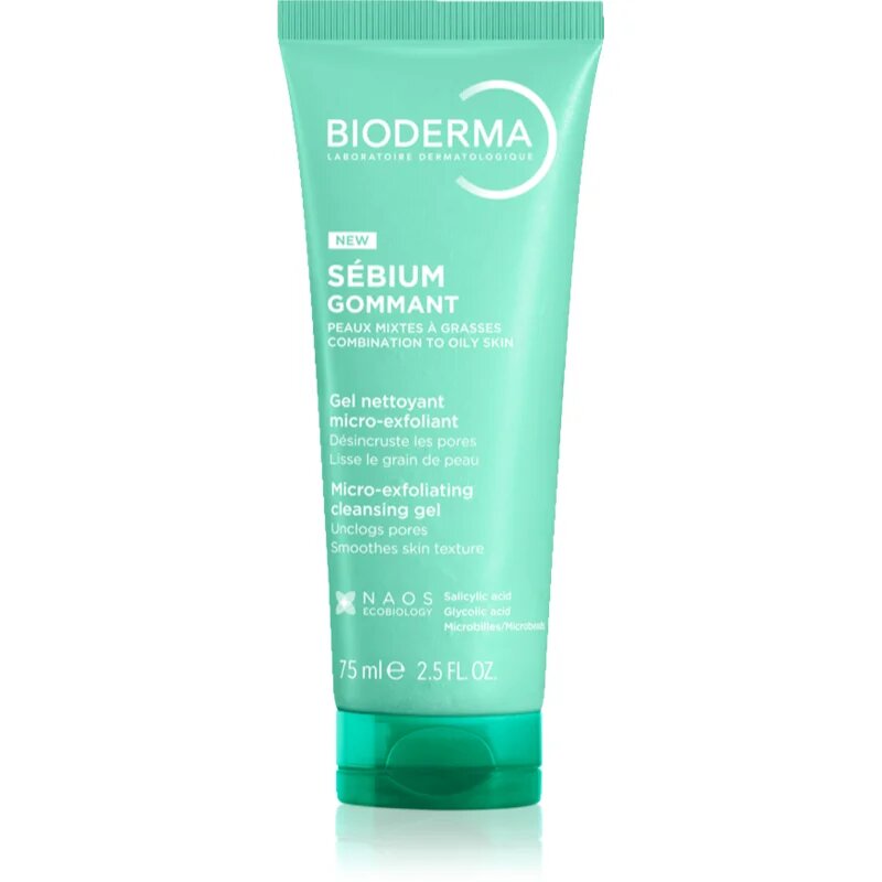 Bioderma Sébium Exfoliating Purifying Gel почистващ пилинг за смесена и мазна кожа 75 мл.