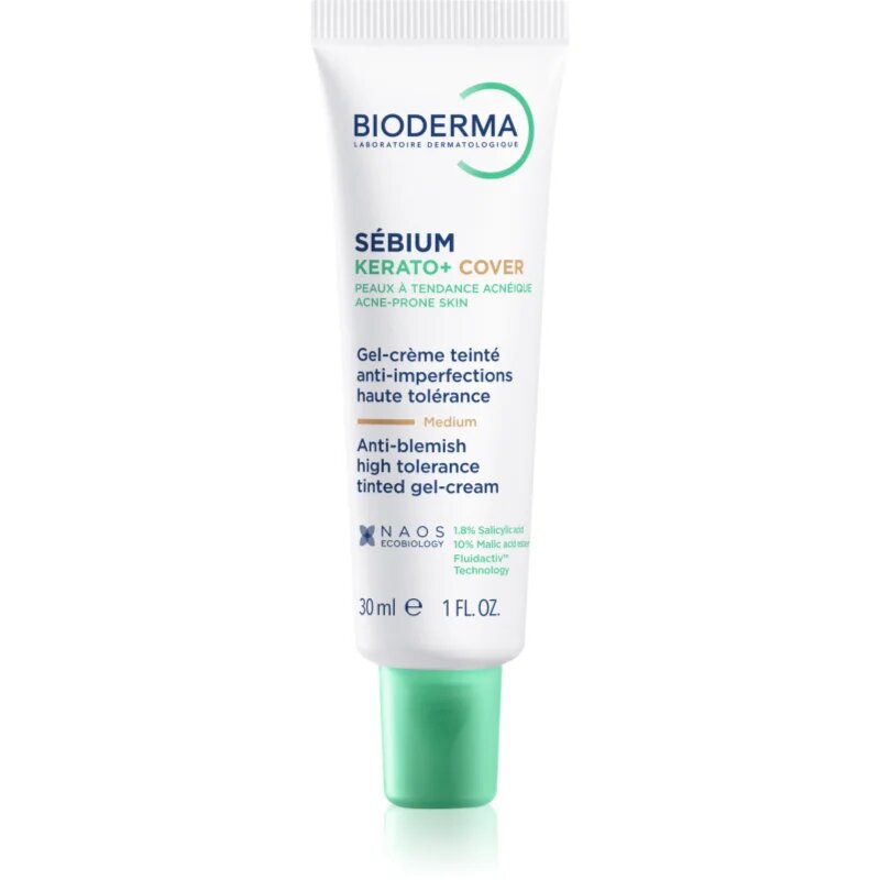 Bioderma Sébium Kerato+ Cover матиращ тониращ крем против несъвършенствата на акнозна кожа 30 мл.