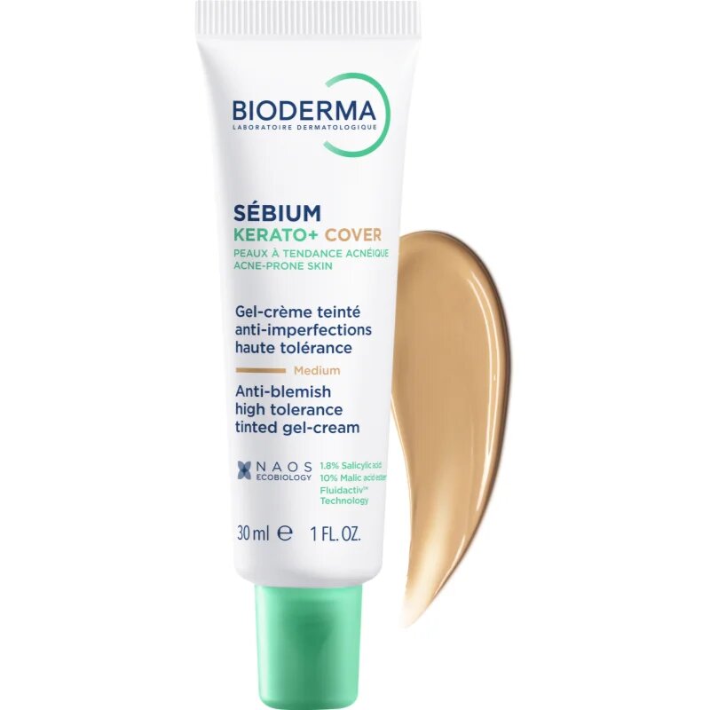 Bioderma Sébium Kerato+ Cover матиращ тониращ крем против несъвършенствата на акнозна кожа 30 мл.