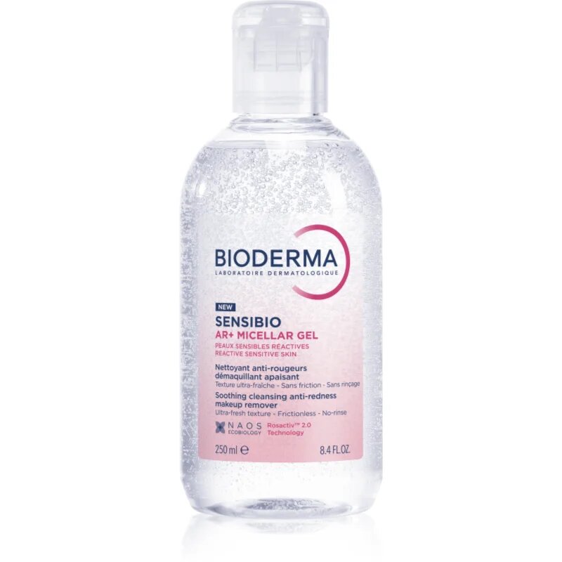 Bioderma Sensibio AR+ мицеларен почистващ гел за чувствителна кожа със склонност към почервеняване 250 мл.