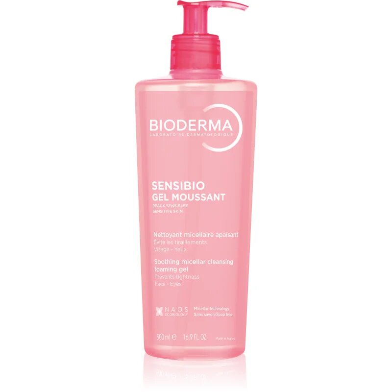 Bioderma Sensibio Gel Moussant нежен успокояващ и почистващ гел 500 мл.