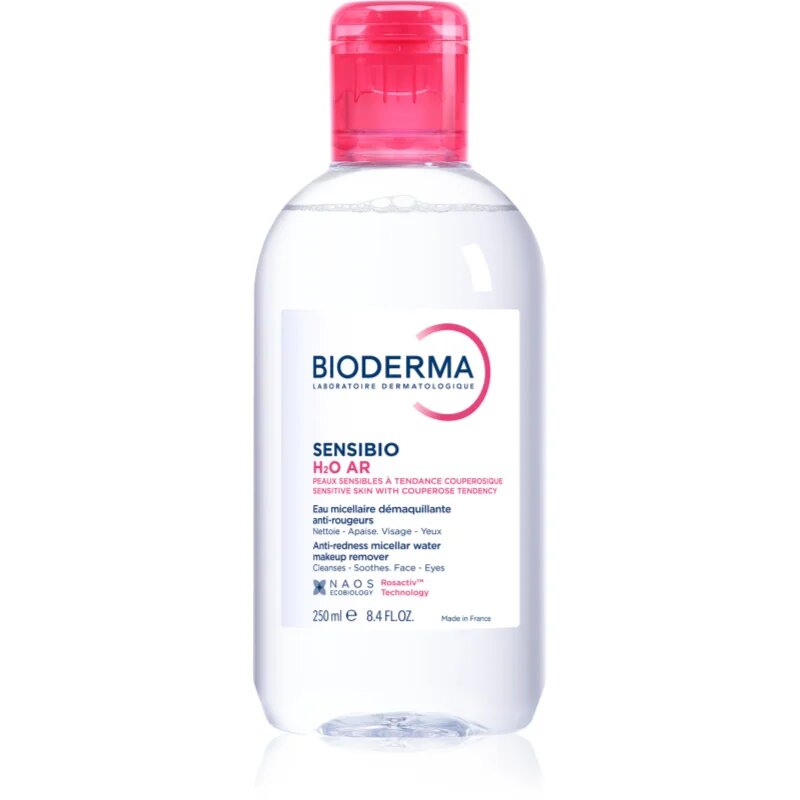 Bioderma Sensibio H2O AR мицеларна вода за чувствителна кожа със склонност към почервеняване 250 мл.