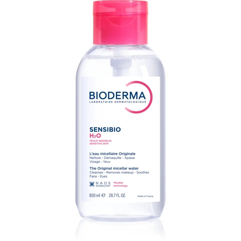 Bioderma Sensibio H2O мицеларна вода за чувствителна кожа с дозатор 850 мл.