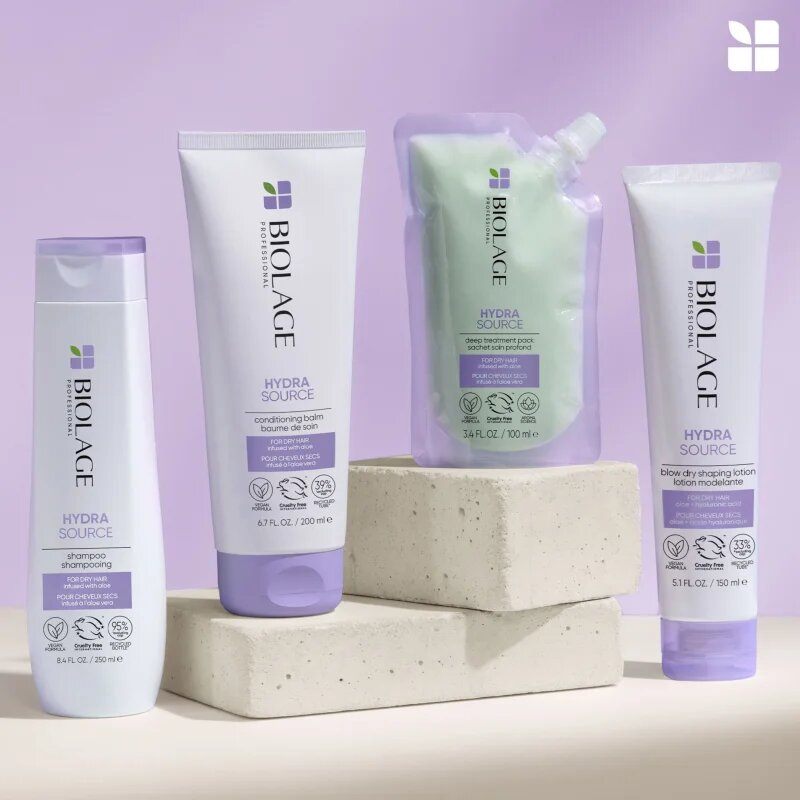 Biolage Essentials HydraSource дълбокопочистваща маска за суха коса 100 мл.
