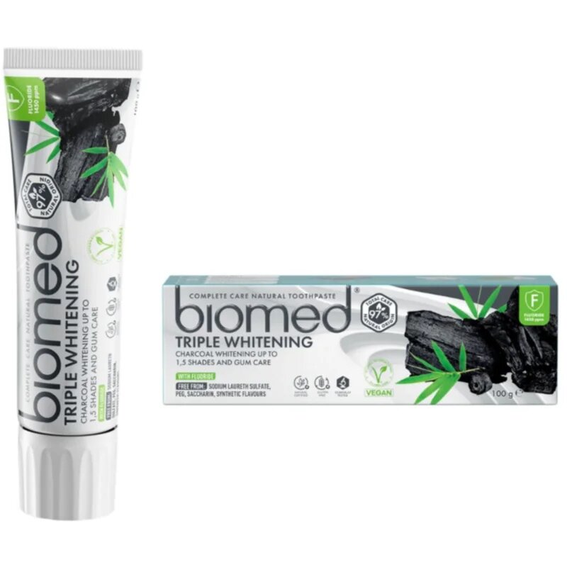 Biomed Triple Whitening натурална паста за зъби 100 гр.
